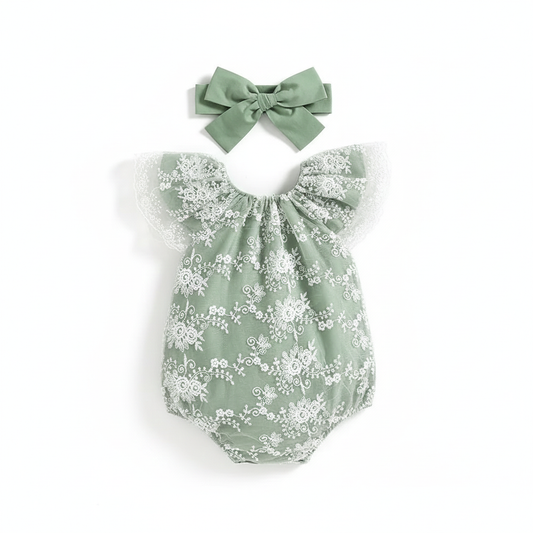 Lace Baby Romper Outfit