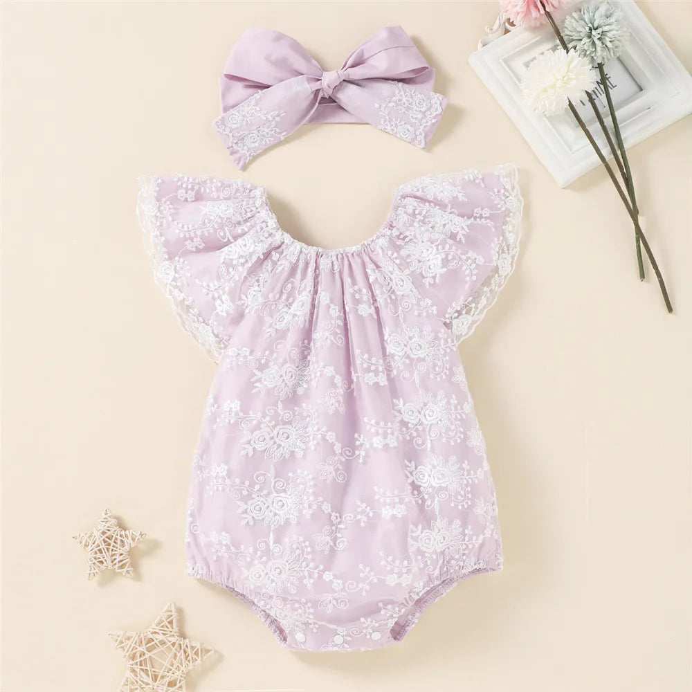 Lace Baby Romper Outfit