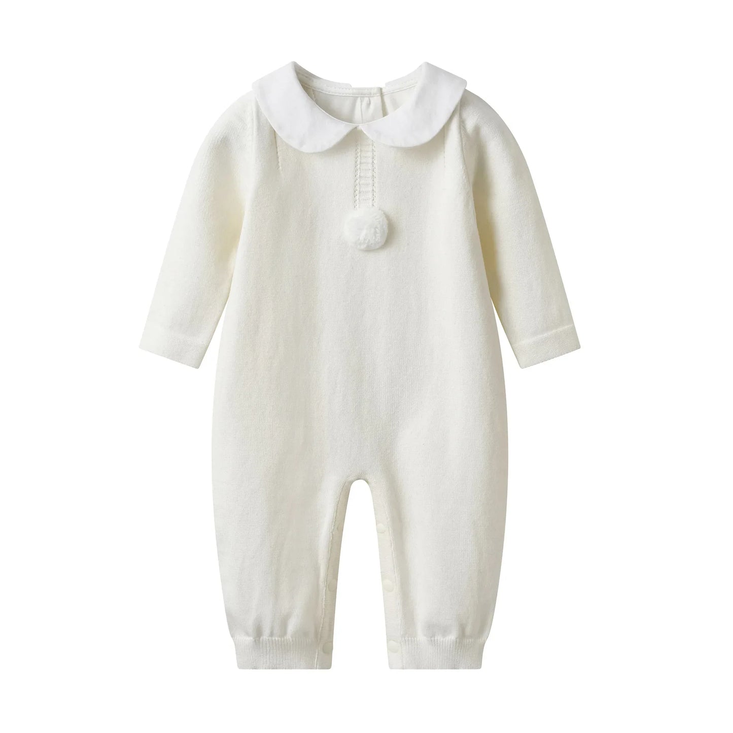 Knitted Baby Pompom Romper