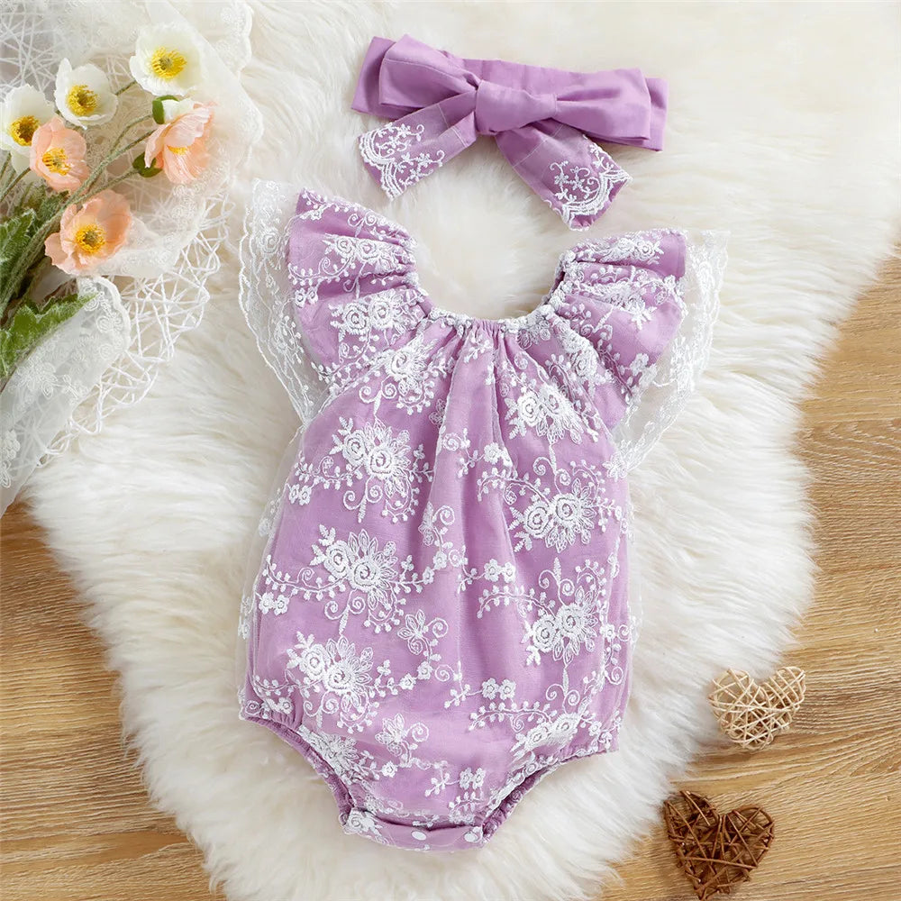 Lace Baby Romper Outfit