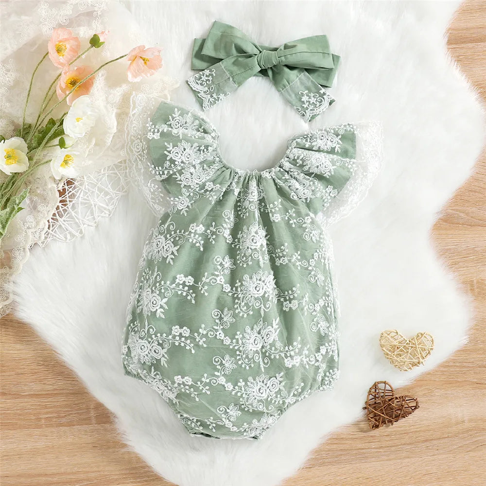 Lace Baby Romper Outfit